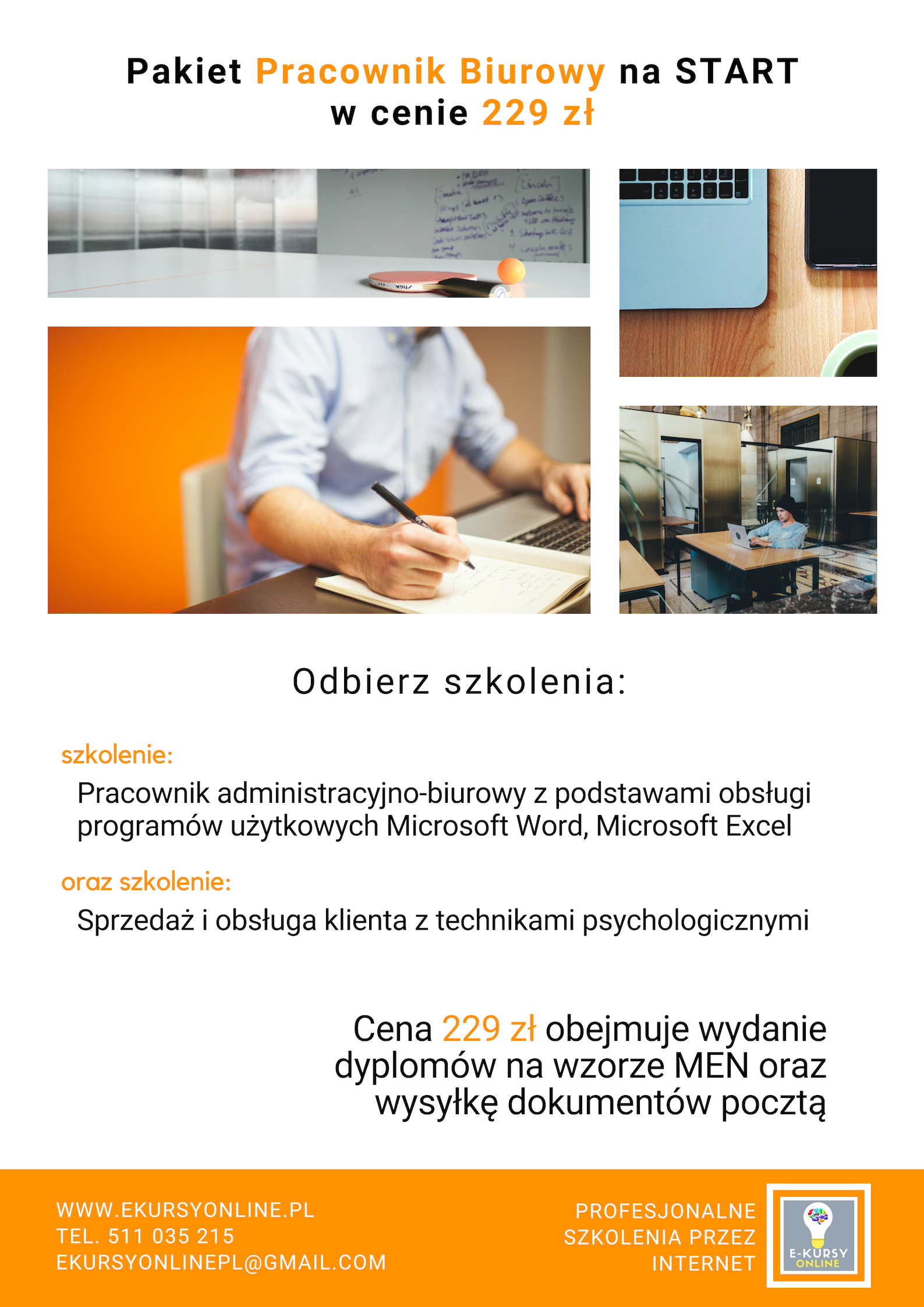 Promocja Pracownik biurowy na start